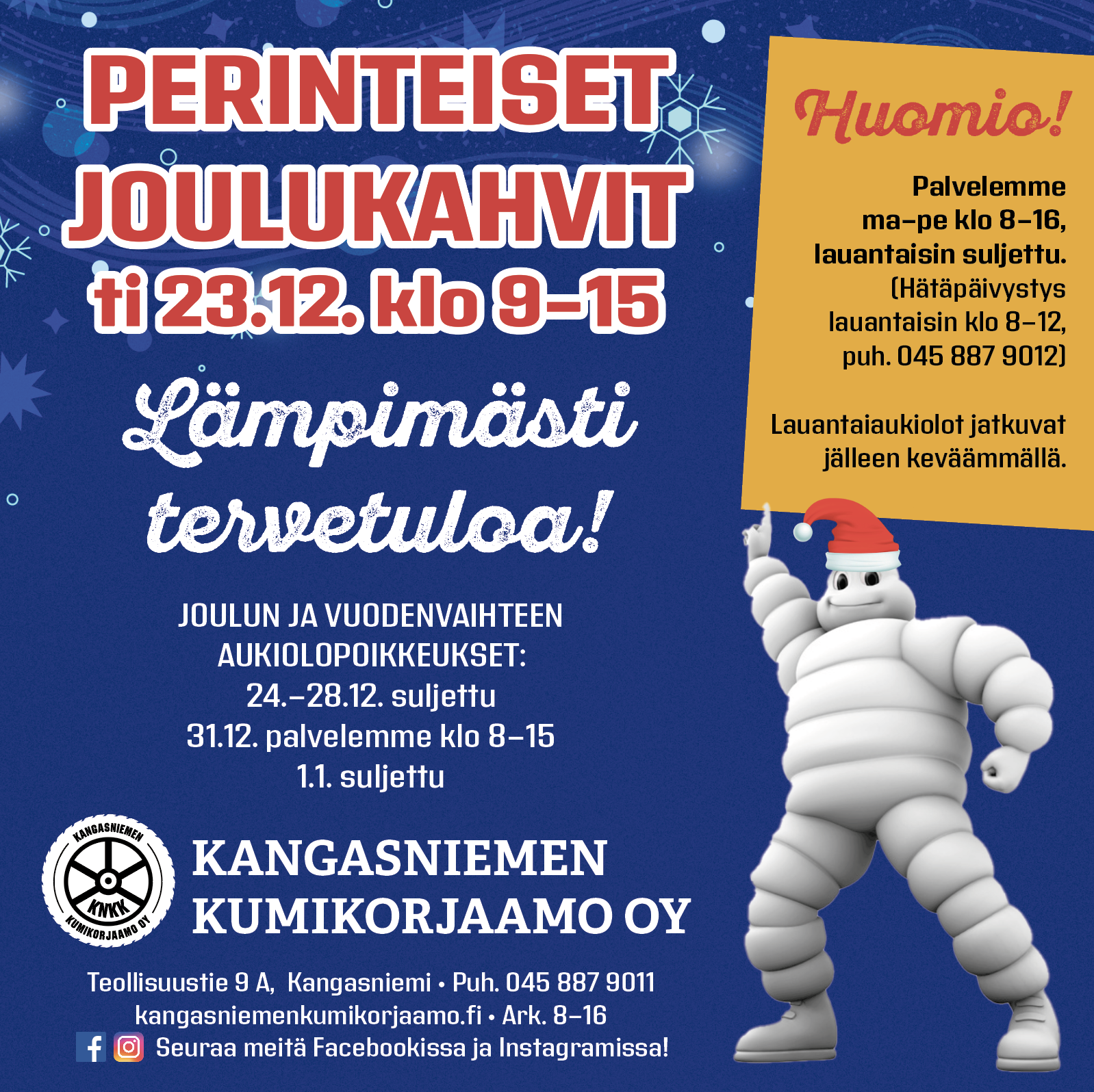 Kangasniemen Kumikorjaamon perinteiset joulukahvit